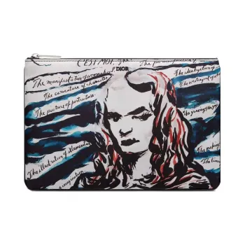 DIOR Raymond Pettibon Collaboration Nylon Clutch Men's Multicolor