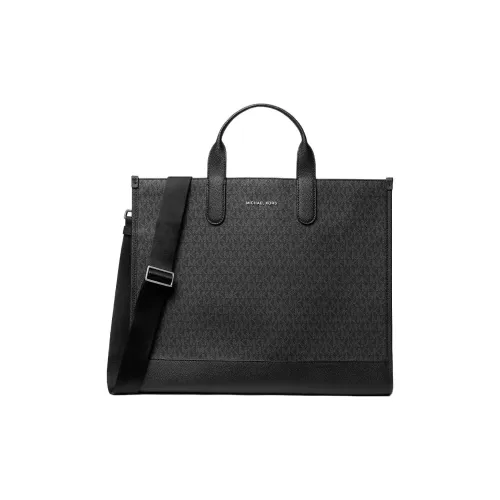 MICHAEL KORS Hudson Canvas Tote Bag Shopping Bag Shoulder Bag Crossbody Bag Handbag Men's Black