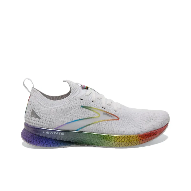 Brooks StealthFit 5 Wear-Resistant Slip-Resistant Low-Top Running Shoes Men's White-1