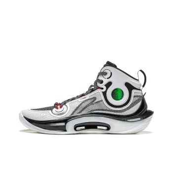 LiNing SONIC Ultra Cushioning, Wear Resistant High Top Basketball Shoes Men's White Black