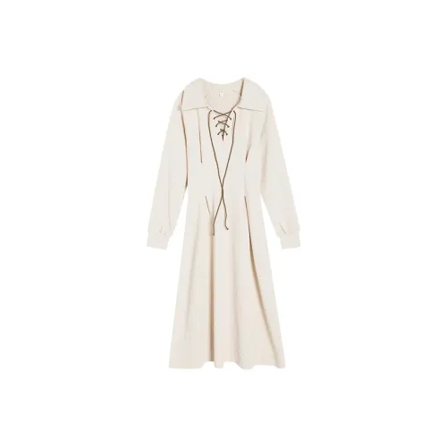 Gui'er Long-Sleeved Dresses Women's Apricot