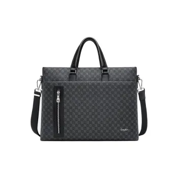 GOLDLION PVC Laptop Bag Handbag Large Size Men's Black