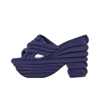 FERRAGAMO Slip Resistant Slide Slippers Women's Blue