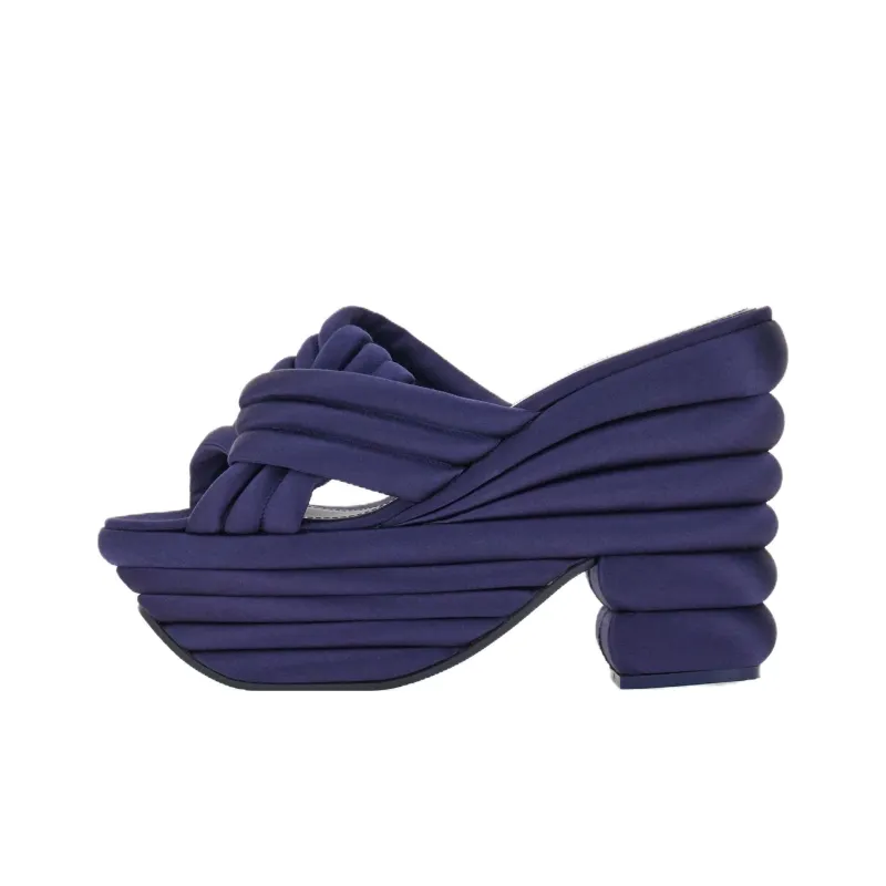 FERRAGAMO Slip Resistant Slide Slippers Women's Blue-0