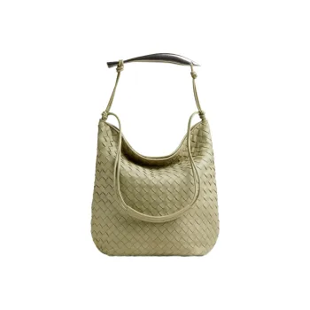 Bottega Veneta SARDINE Sheepskin HOBO Bag, Shoulder Handbag Regular Men's Cave Stone Green