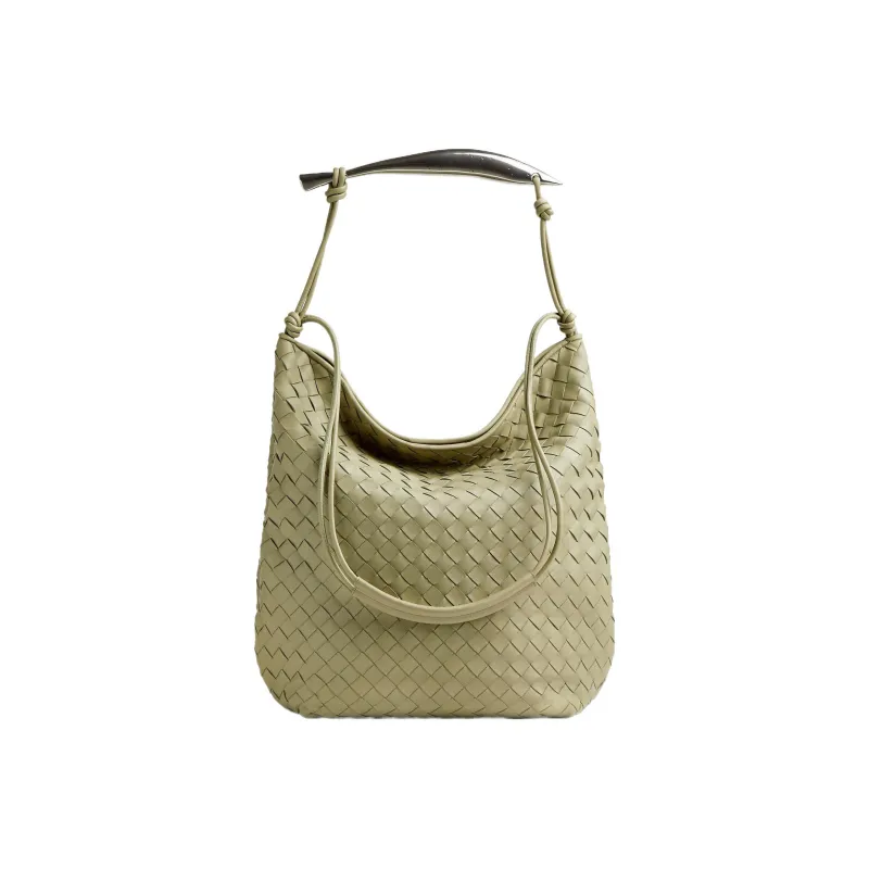 Bottega Veneta SARDINE Sheepskin HOBO Bag, Shoulder Handbag Regular Men's Cave Stone Green-0
