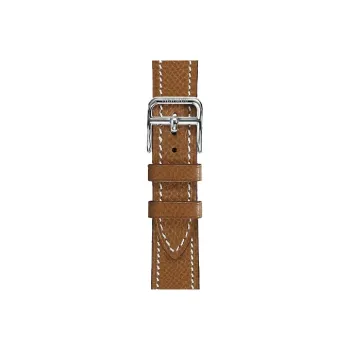 HERMES Calfskin Watch Refurbishing 21mm Unisex Chestnut Gold WKB0016WK37025