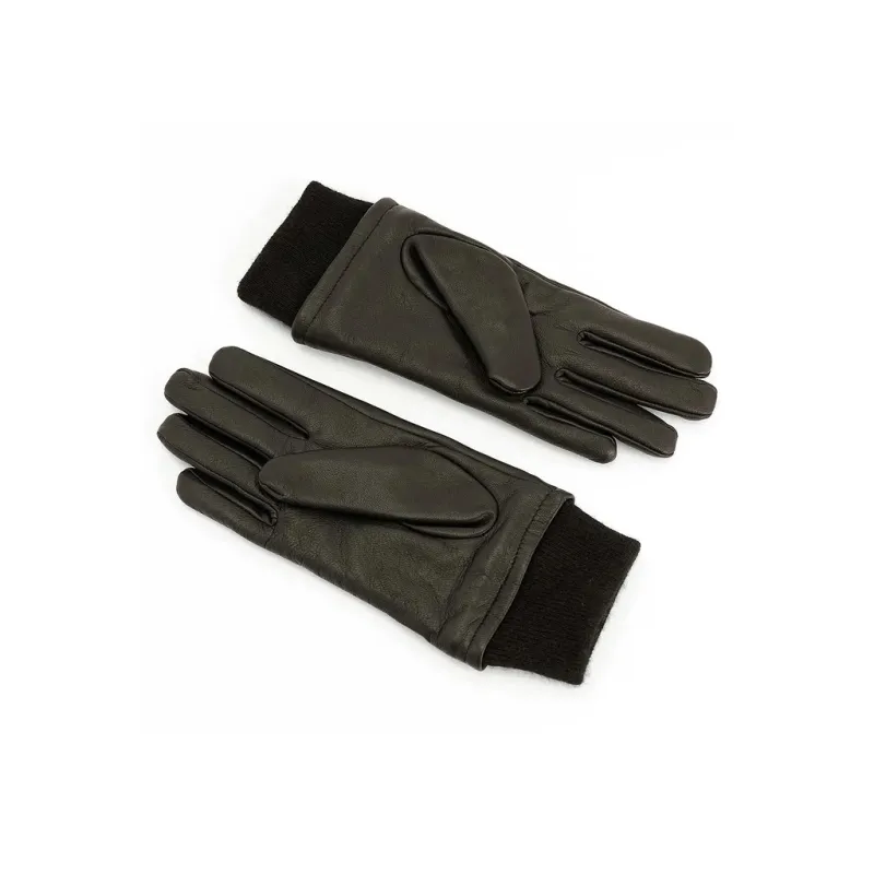 RICK OWENS Ribbed Leather Gloves-0
