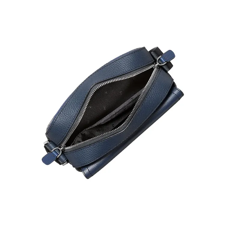 MICHAEL KORS Hudson Leather Camera Bag Shoulder Bag Crossbody Bag Large Size Men's Navy-2