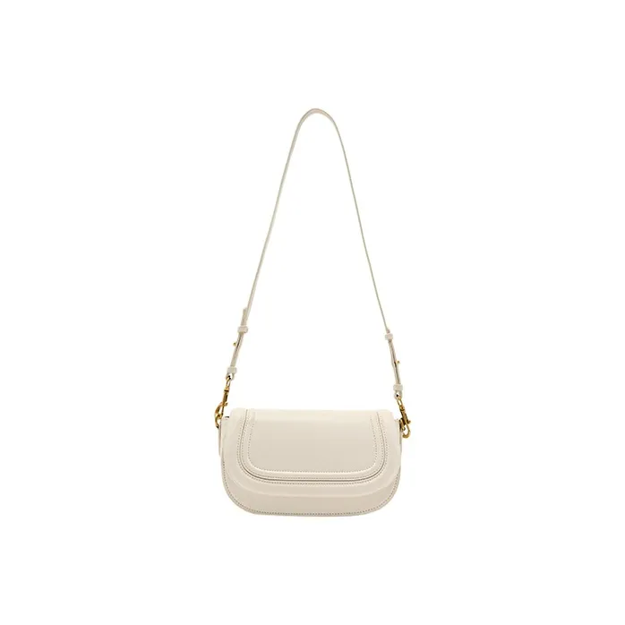 ZARA PU Shoulder Bag Crossbody Bag Small Size Women's Ecru-2