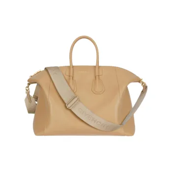 GIVENCHY Antigona Calfskin Shoulder Bag Crossbody Bag Handbag Medium Size Women's Cappuccino Beige
