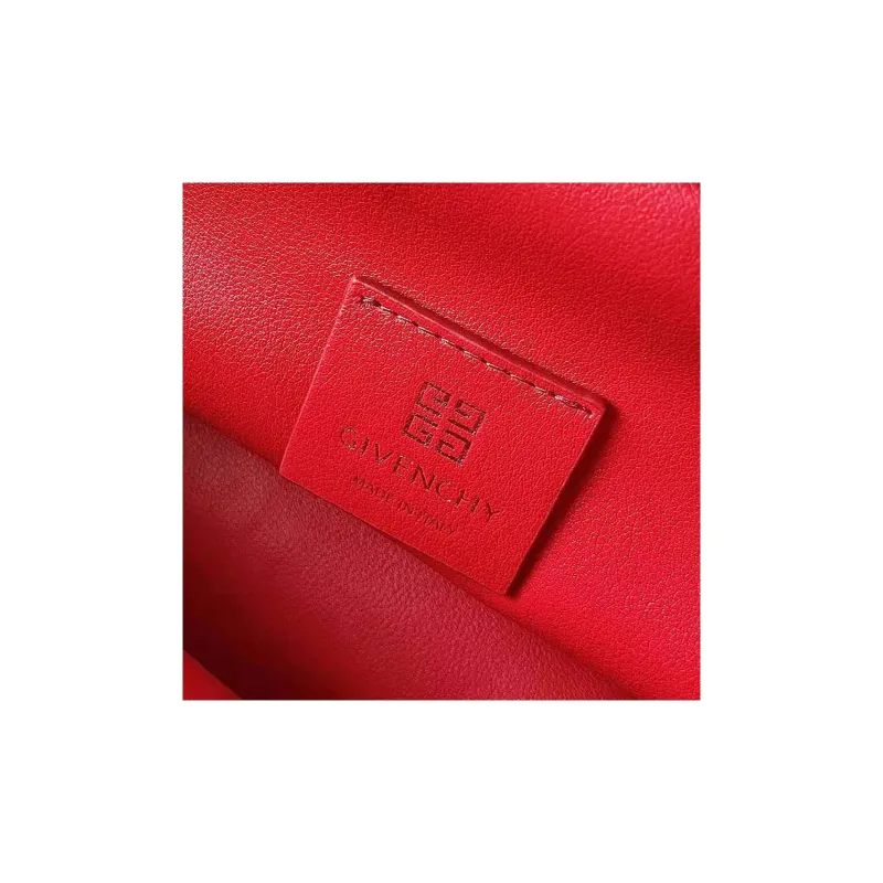 Givenchy Cow Leather Handbag Shoulder Bag Women's Red-3
