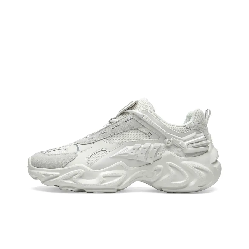 Cabbeen Low-Top Chunky Sneakers Men's Ecru-0
