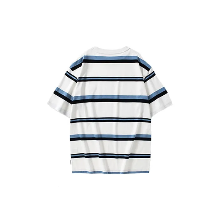 OUTDOOR PRODUCTS T Shirts Unisex White Blue Multicolor Stripes-1