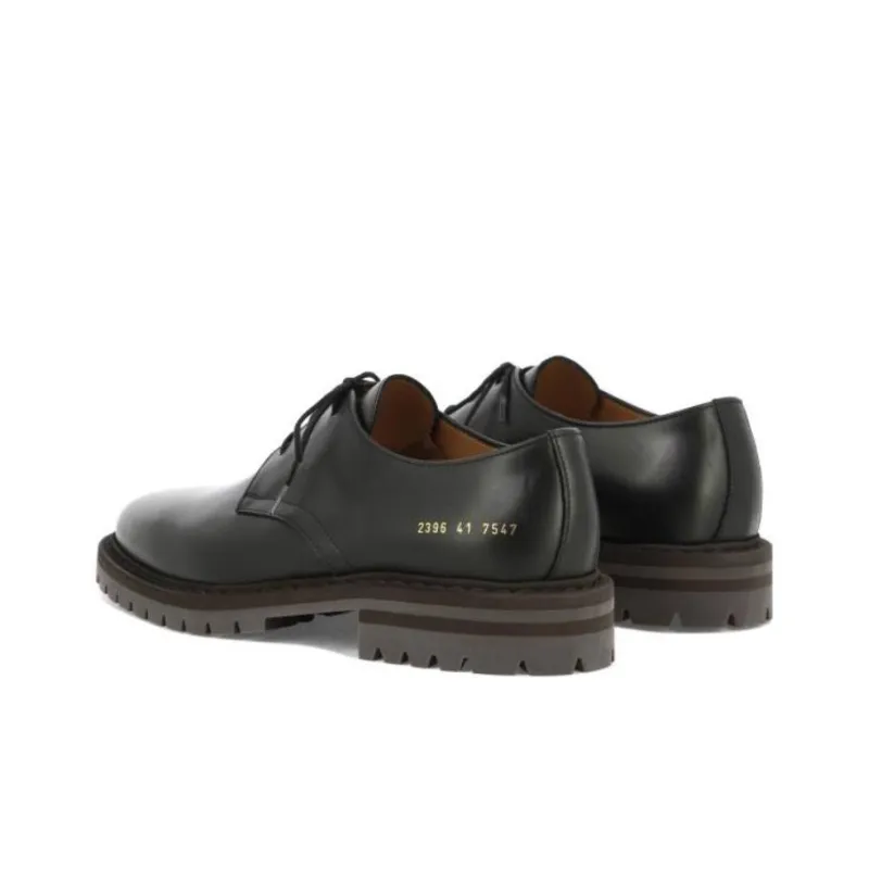 COMMON PROJECTS Serial-number Leather Derby Shoes-3