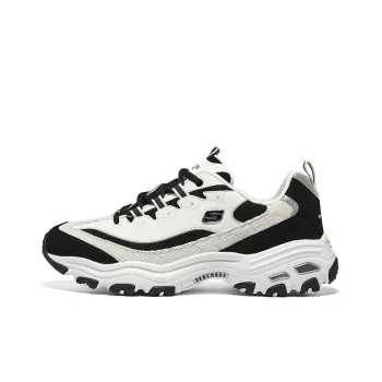 Skechers D'LITES HYPER BURST Cushioning Breathable Low Top Casual Running Shoes Men's Black