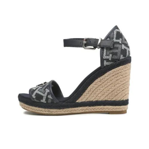 Tommy Hilfiger Monogram-print 70mm Wedge Sandals