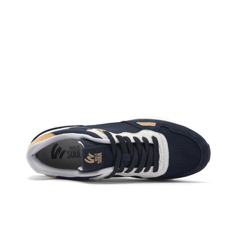 WALK SOUL Warm Coverage Rebound Support Wear Resistant Slip Resistant Low Top Height Increasing Shoes Men's-1
