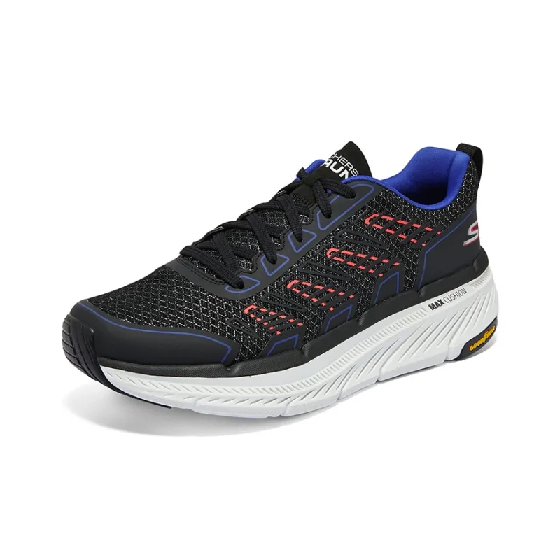 Skechers Cushioned Slip Resistant Low Top Running Shoes Men's Charcoal Black-2