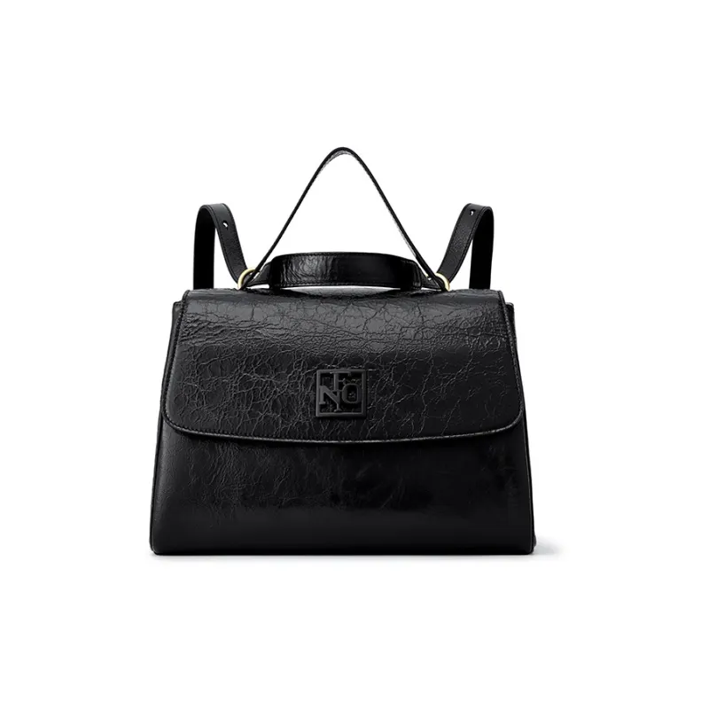 FION Cow Leather Portable One Shoulder Backpack Women's-0
