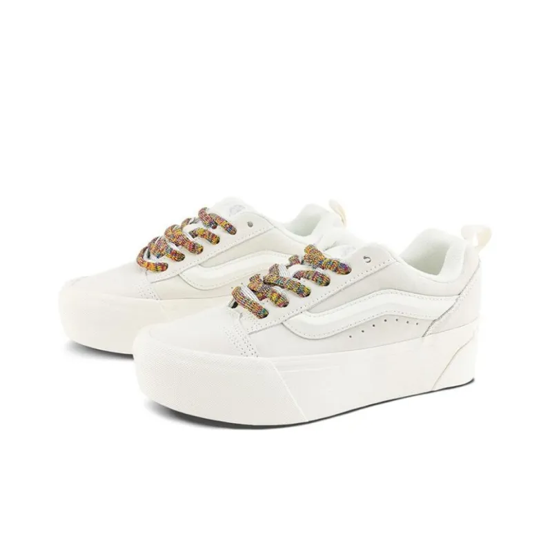 Vans Knu Stack White Multi-Color Laces Women's-1