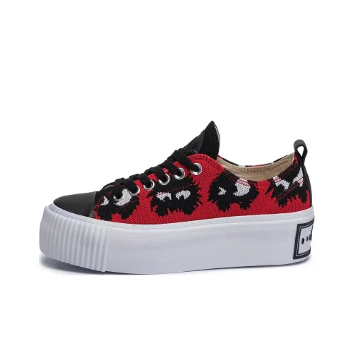 McQ Alexander McQueen Skateboard Shoes Women's Low-Top Red