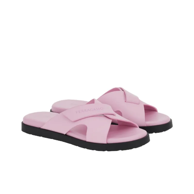 FERRAGAMO Embossed-logo Crossover-strap Sandals-2