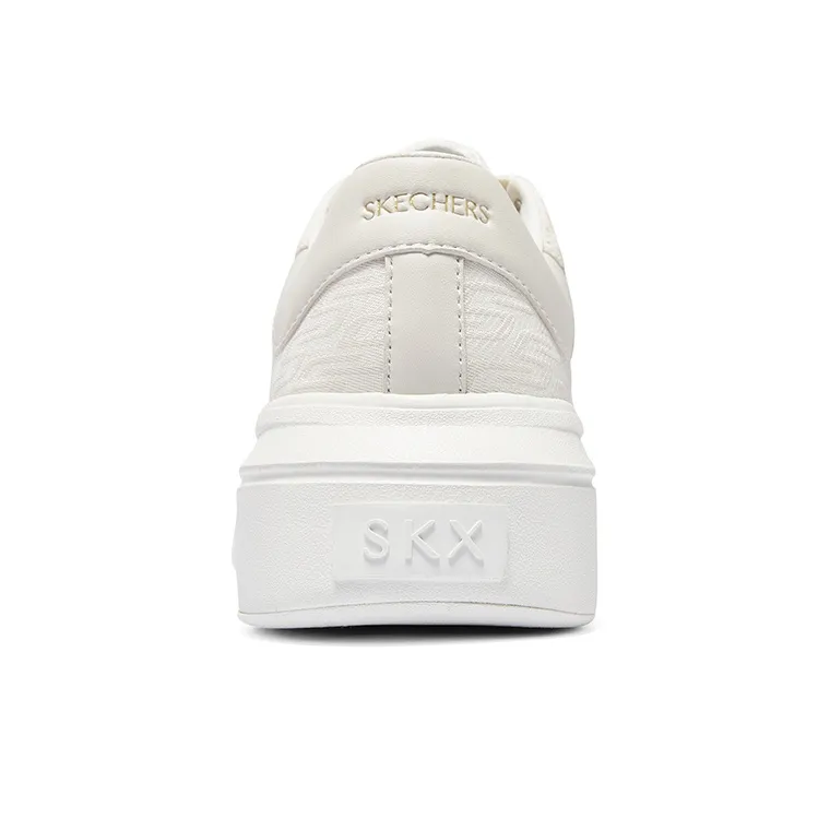Skechers Anti Slip Wear Resistant Low Top Skateboard Shoes Women's White-4