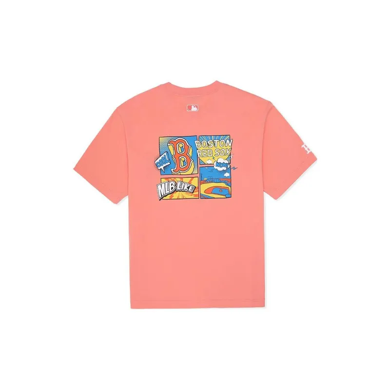 MLB Like Series T Shirts Unisex Peach Pink-1