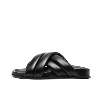Anine Bing Lizzie Crossover Strap Detailed Slides Women's