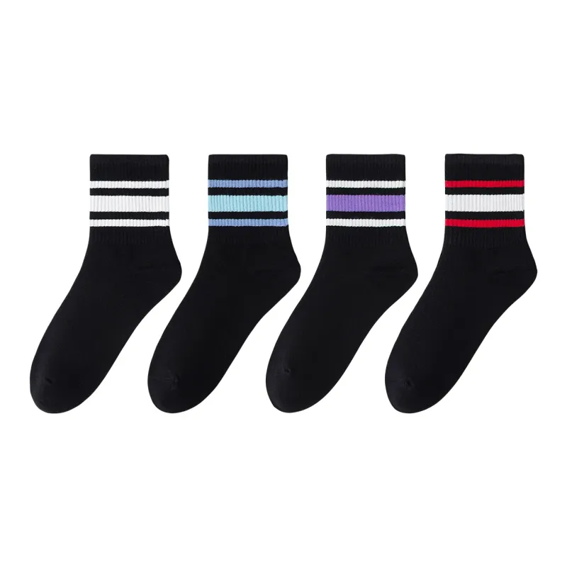 MIIOW Mid Calf Socks Women's 4 Pack-7