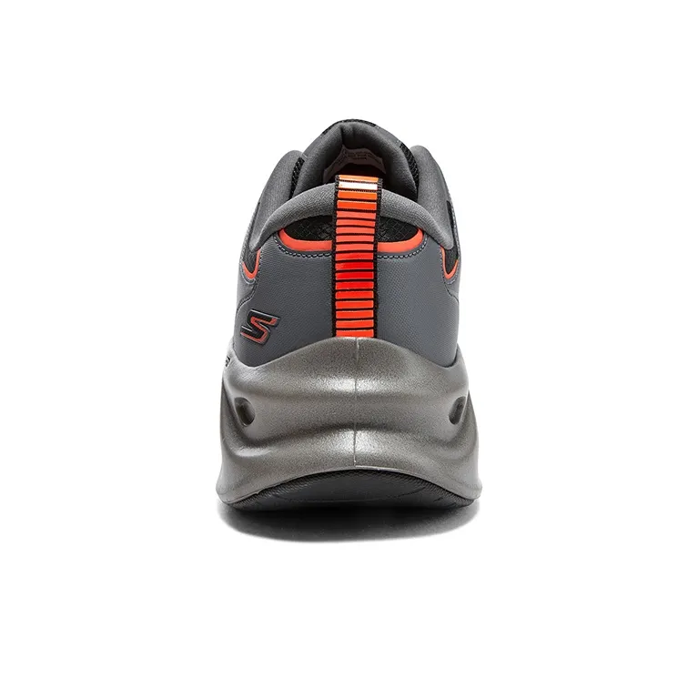 Skechers Anti Slip Wear Resistant Low Top Running Shoes Men's Gray Black-4
