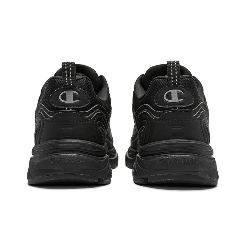 Champion Low-Top Running Shoes Men's Black Silver-3