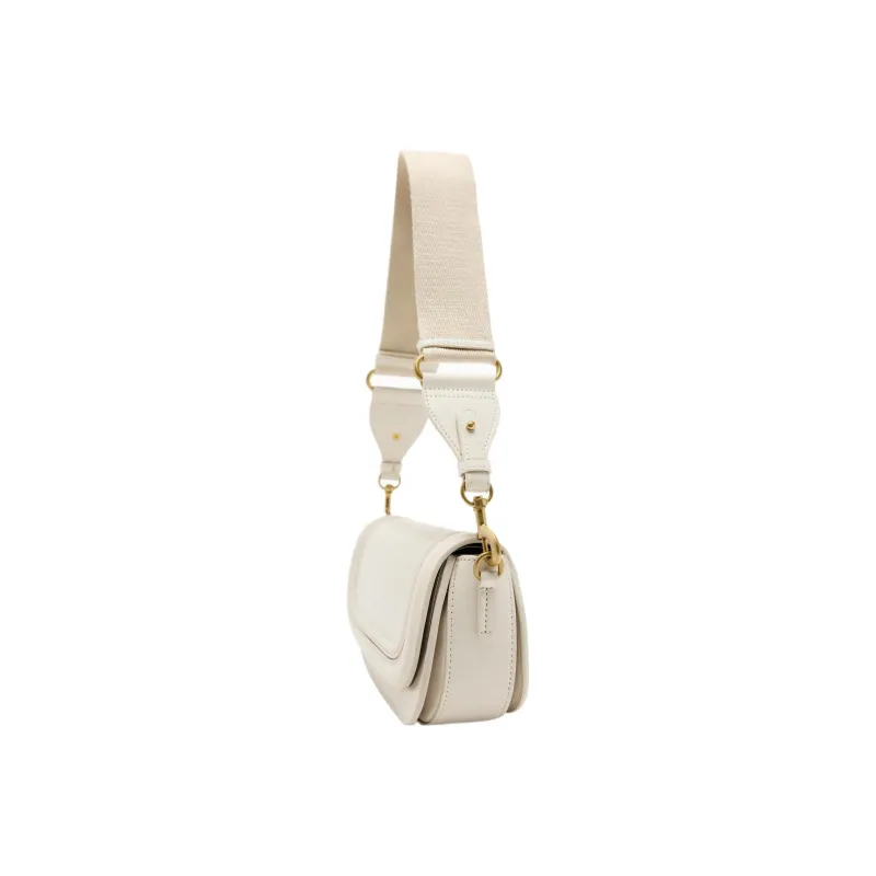 ZARA PU Shoulder Bag Crossbody Bag Small Size Women's Ecru-4