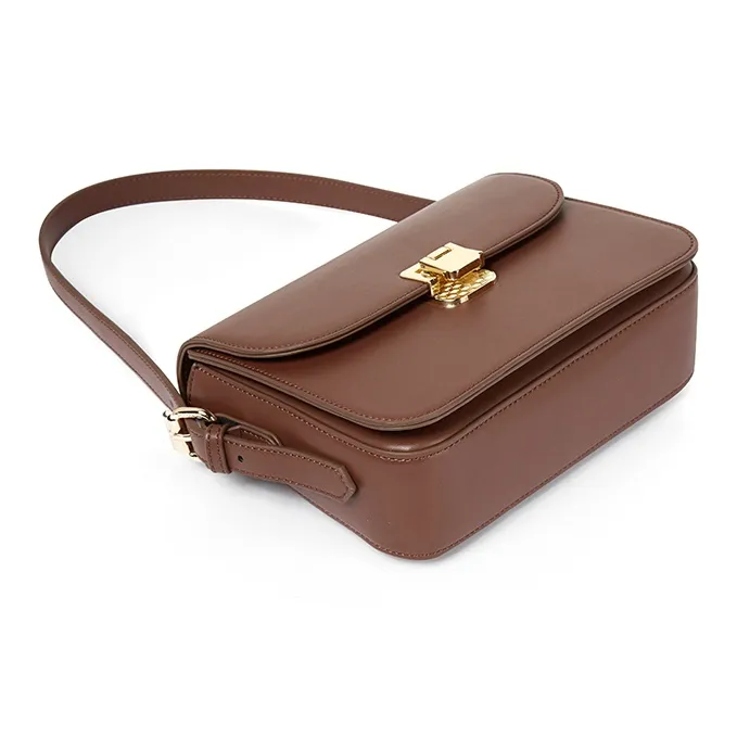 TUCANO PU Small Square Saddle Bag, Shoulder Bag, Handbag Small Size Women's Dark Brown-1