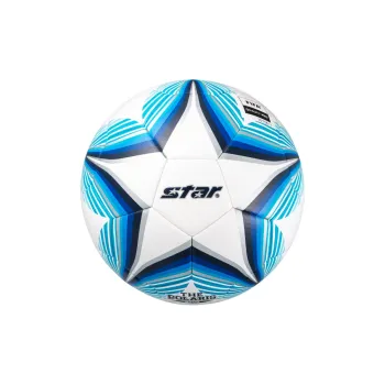 Star Size 5 Soccer PU Seamless Thermal bonding Unisex White Blue