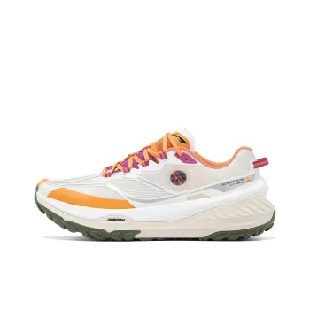LiNing Dilu Cushioned Slip Resistant Low Top Trail Running Shoes Men's White Orange