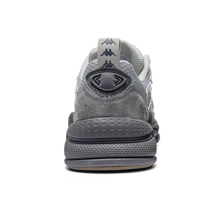 Kappa Cushioning Anti Slip And Wear Resistant Low Top Chunky Sneakers Unisex Gray-4
