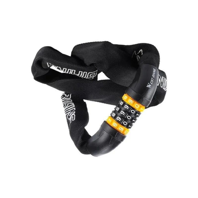 WEST BIKING Bicycle Locks Zinc Alloy Anti Pry Anti Rust Protective Coded Lock-6