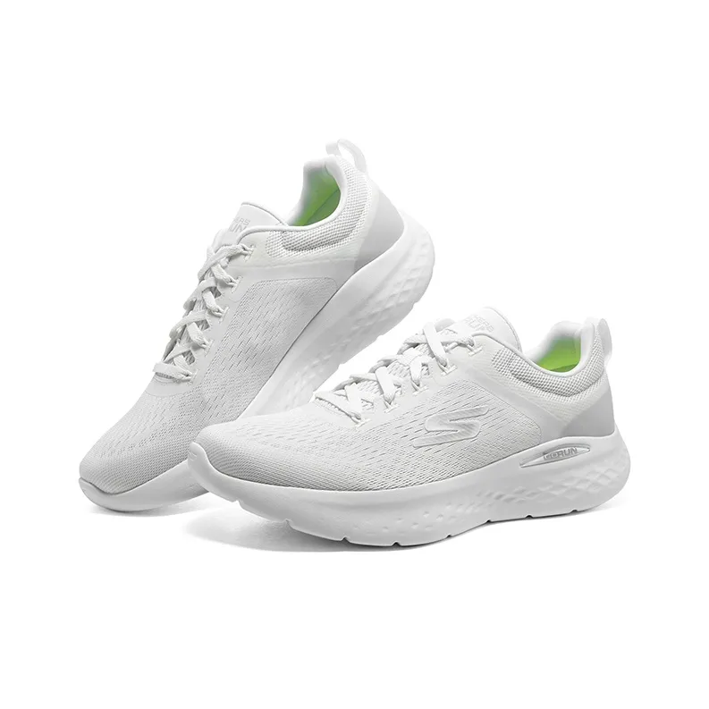 Skechers Go Run Lite Anti Slip Wear Resistant Low Top Casual Running Shoes Men's White-3