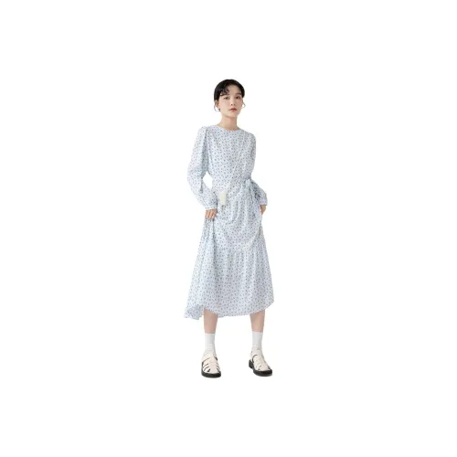 Gui'er Long-Sleeved Dresses Women's Blue