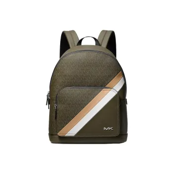 MICHAEL KORS MK Cooper Canvas With Leather Backpack Men's Olive Green