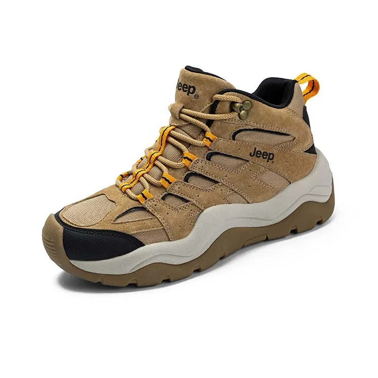 Jeep Abrasion Resistant High Top Chunky Sneakers Women's Sand-2