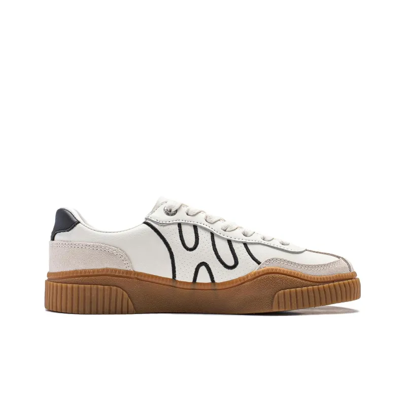 LiNing Yunchuan V2 Anti Slip Wear Resistant Low Top Trendy Board Shoes Women's White Black-1