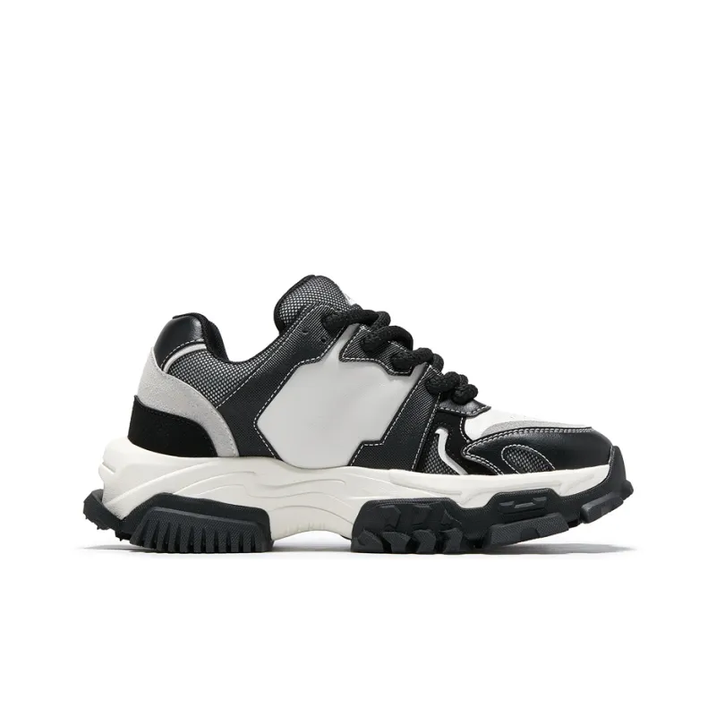 TINMUU Cushioning Anti-Slip Wear-Resistant Breathable Height Increasing Low-Top Chunky Sneakers Unisex-9
