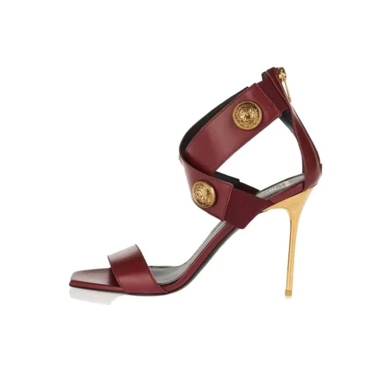 BALMAIN Alma Heeled Sandals Women's-0
