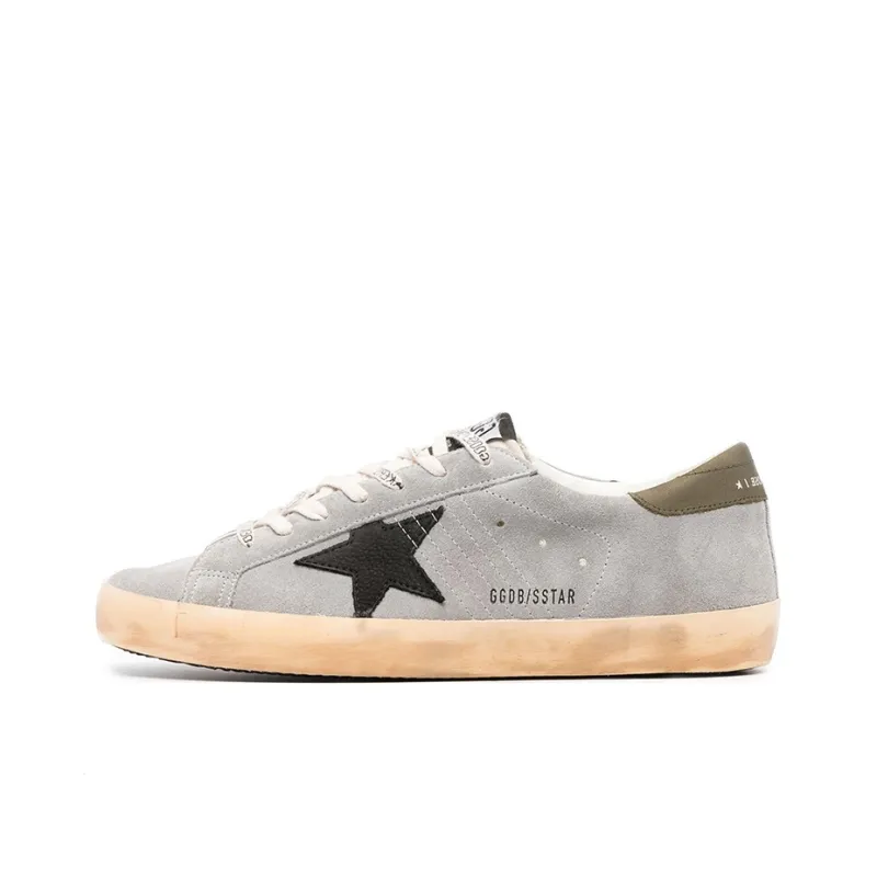 Golden Goose Super Star Low Top Skateboard Shoes Men's Medium Gray-0