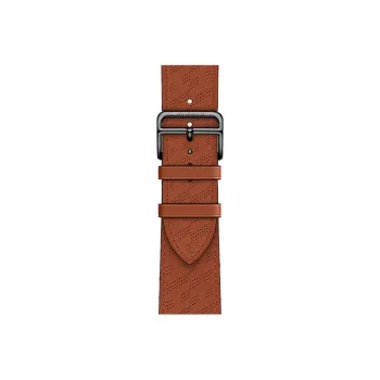 HERMES Calfskin Watch Refurbishing 45mm Unisex Red Copper H0008681Y6C