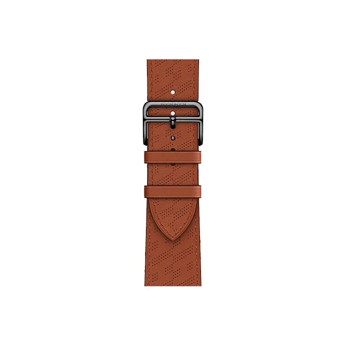 HERMES Calfskin Watch Refurbishing 45mm Unisex Red Copper H0008681Y6C-0