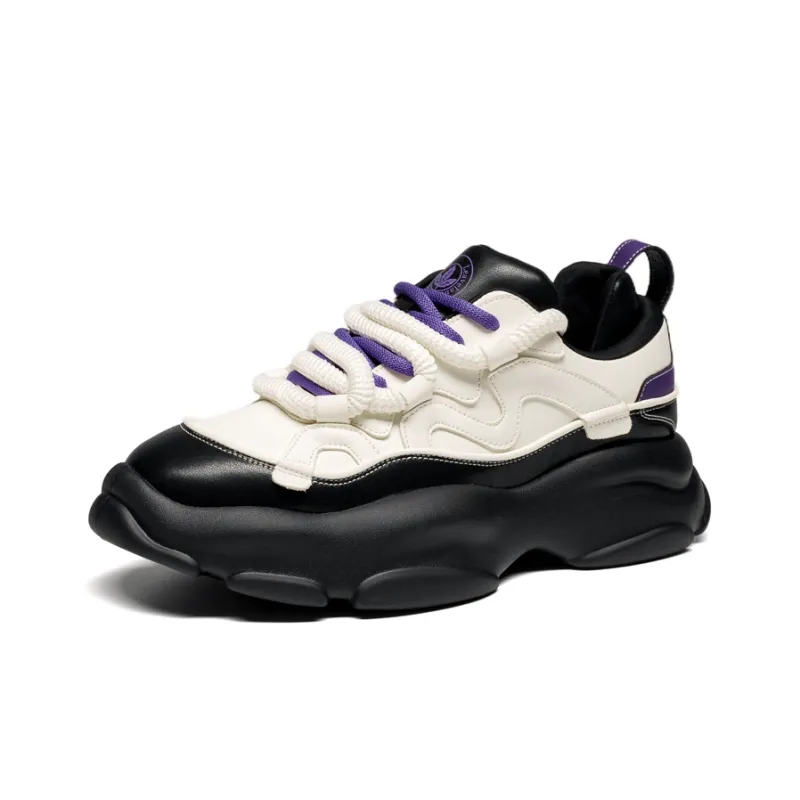 LEAVELAND Lightweight Height Increasing Low-Top Chunky Sneakers Men's-7